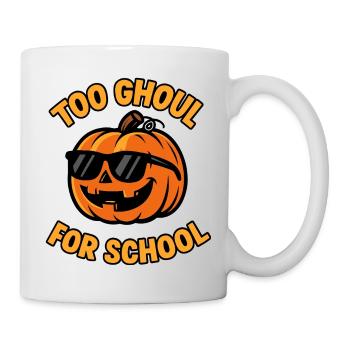Conception de citrouille trop goule pour l'école - Mug blanc - blanc - Droite