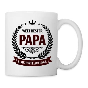Weltbester Papa – Limitierte Auflage Design - Tasse - Weiß - Rechts