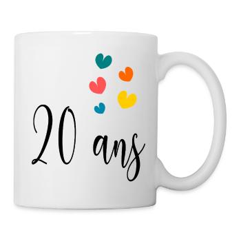 20. 20th ANNIVERSARY. 20 YEARS ANNIVERSARY. 20 YEARS. - Mug - white - Right