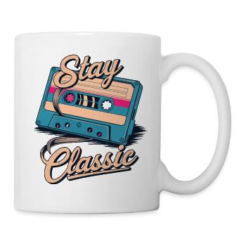 Cassette Tape Stay Classic Illustration - Mug blanc - blanc - Droite
