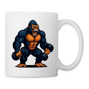 Gorilla Bodybuilding Fitness Power - Mug - white - Right