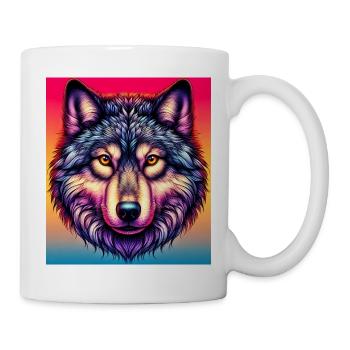 Wolf - Tasse - Weiß - Rechts