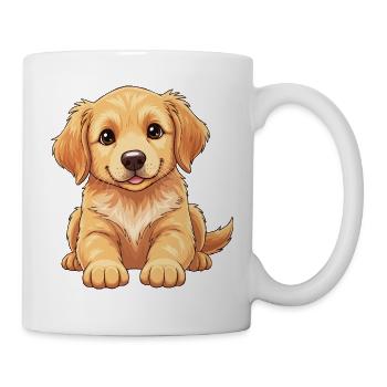 Golden Retriever Welpe 2 - Tasse - Weiß - Rechts