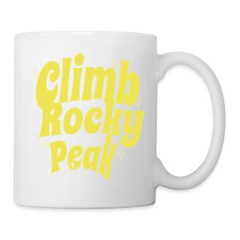 Climb Rocky Peak Motivationsdesign - Tasse - Weiß - Rechts