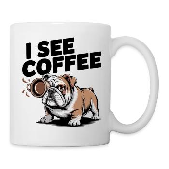I See Coffee Bulldog - Mug - white - Right