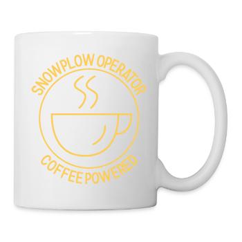 Snowplow Operator Coffee Powered Snow Plow Driver - Mug - white - Right