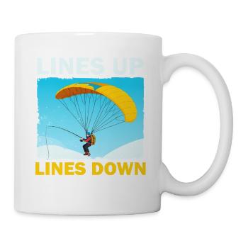 Parachutiste fracassant avec banderole - Mug blanc - blanc - Droite