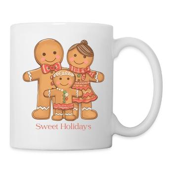 Vacances sucrées – Gingerbread Family Xmas Vibes - Mug blanc - blanc - Droite