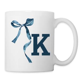 Monogram k Geschenkidee - Tasse - Weiß - Rechts