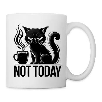 Chat Annyoed au café, Love Cats - Mug blanc - blanc - Droite