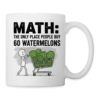 Wassermelone Enthusiast Zitat Design - Tasse - Weiß - Rechts