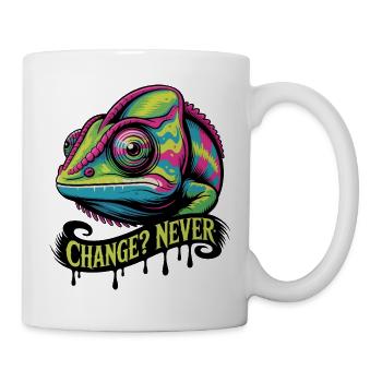Neon Chameleon Change Never - Mug - white - Right