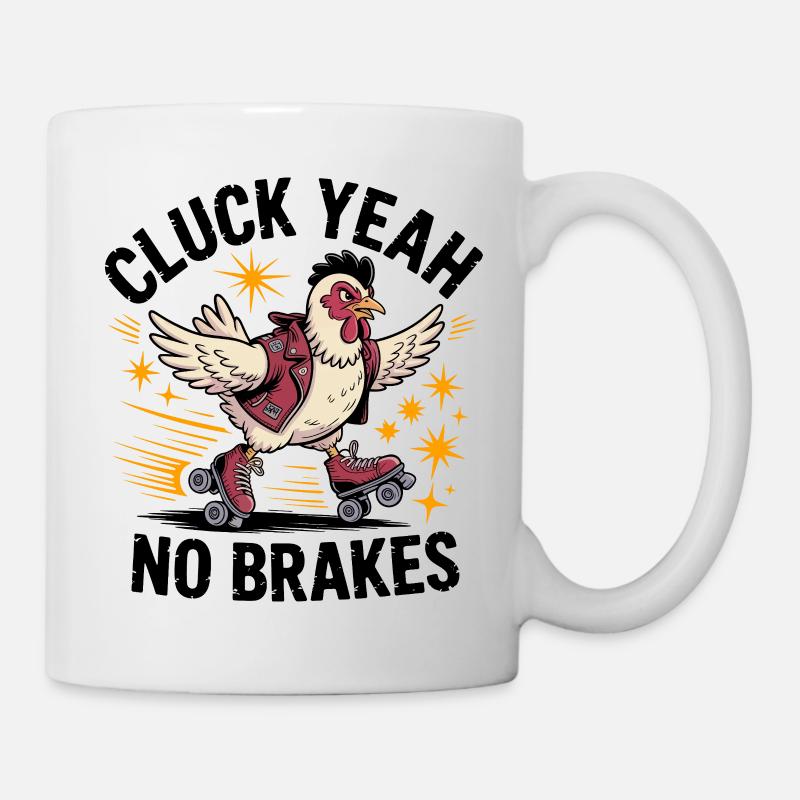 Geflügeltes Roller-Derby-Küken - Tasse - Weiß