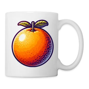 Orange éclatante cartoon - Mug blanc - blanc - Droite