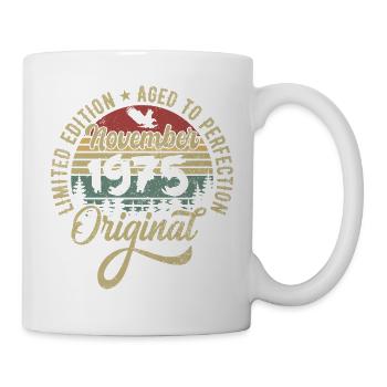 November 1975 Geschenk zum Jahrestag November 1975 - Tasse - Weiß - Rechts