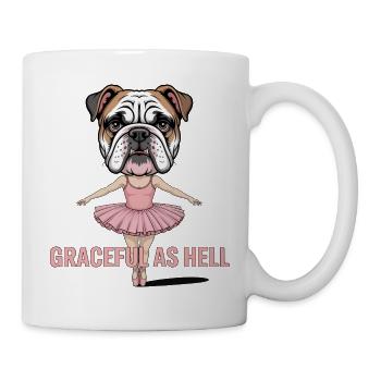 Bulldog Ballerina: Graceful as Hell - Mug - white - Right