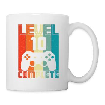 10. Geburtstag Gamer – 10 Jahre Level 10 Complete - Tasse - Weiß - Rechts