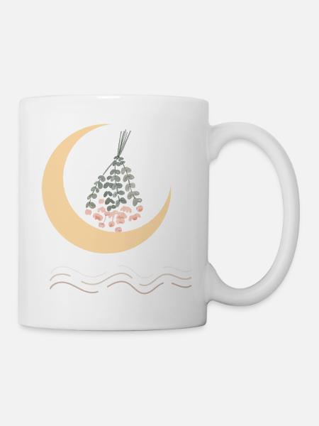 Mondblüten Hängende Garlands - Tasse - Weiß