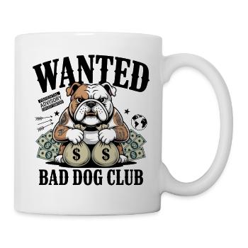 Bulldog Hustle: Bad Dog Club - Tasse - Weiß - Rechts