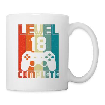 18th Birthday Gamer – 18 Years Level 18 Complete - Mug - white - Right