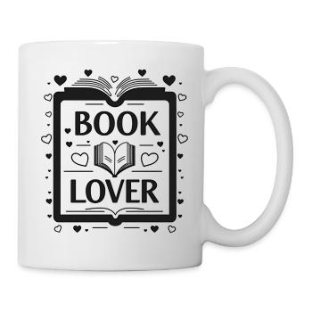 Fine Line Buch – Book Lover Design - Mug - white - Right