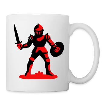Roter Ritter - Tasse - Weiß - Rechts
