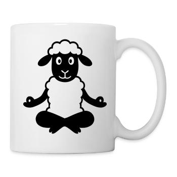 Yoga Schaf - Tasse - Weiß - Rechts