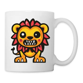 Lion Halloween Bande dessinée drôle - Mug blanc - blanc - Droite