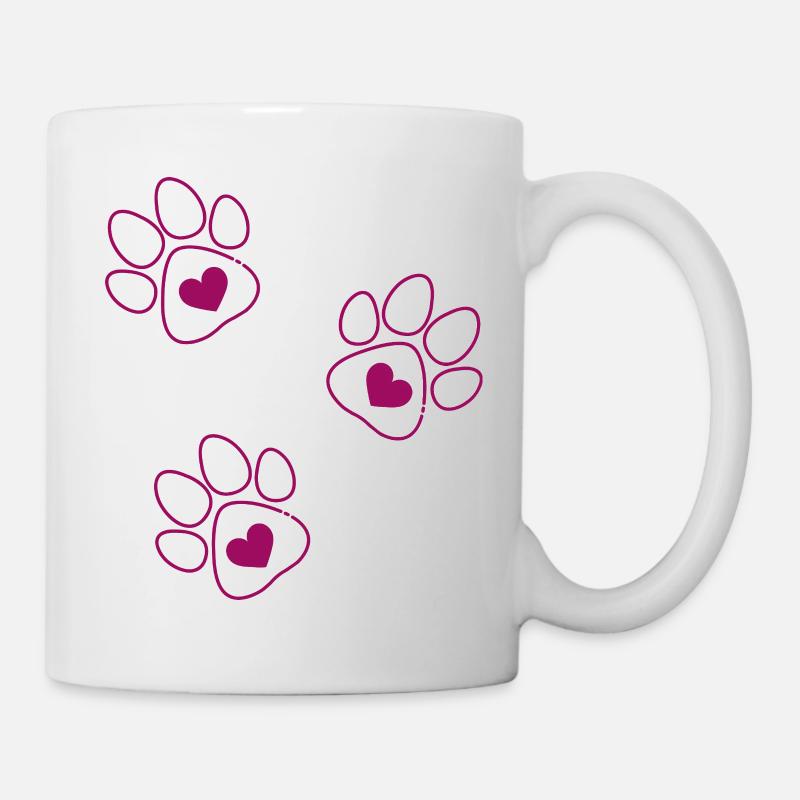 Stilisierte Herzbeine - Tasse - Weiß