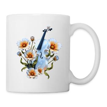 Bleu alto floral - Mug blanc - blanc - Droite