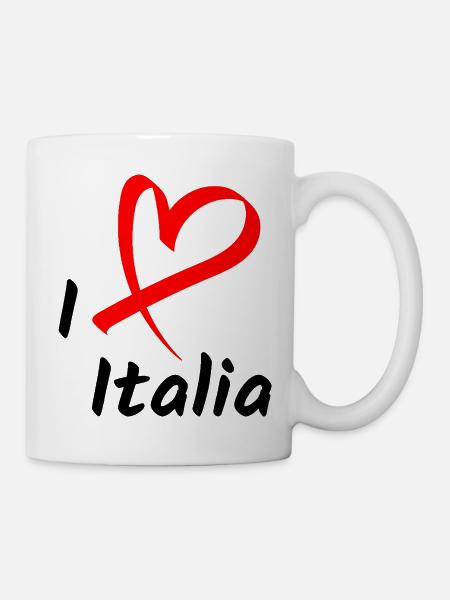 I Love Italia Herz Geschenk - Tasse - Weiß