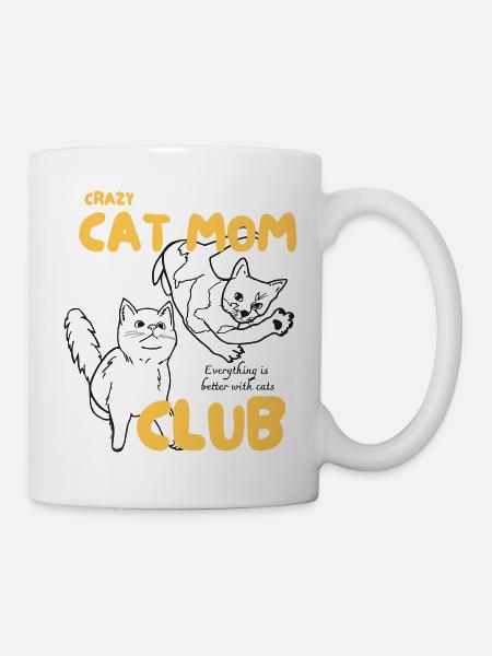Club de mamans folles de chats - Mug blanc - blanc