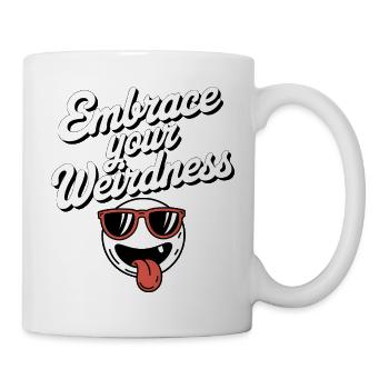 Embrassez votre t-shirt bizarre - Mug blanc - blanc - Droite