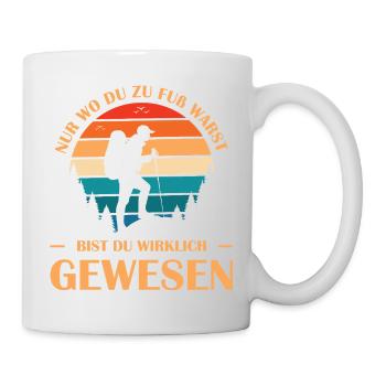Wandern Sprüche Wanderer Wanderoutfits - Tasse - Weiß - Rechts