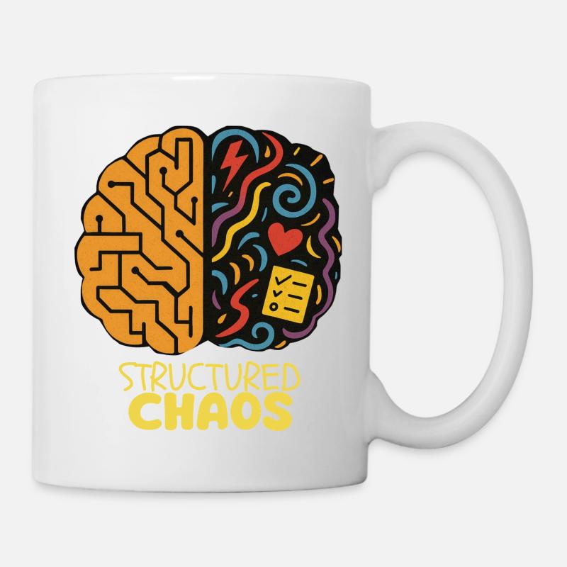 Strukturiertes Chaos - AuDHD - Tasse - Weiß