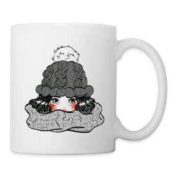 Fille en hiver - Mug blanc - blanc - Droite