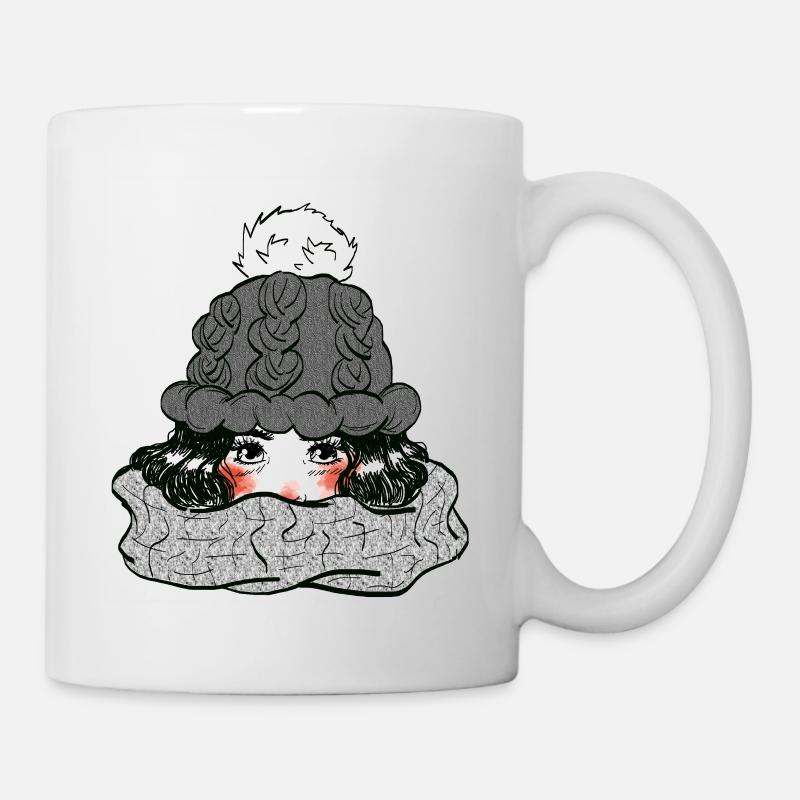 Fille en hiver - Mug blanc - blanc