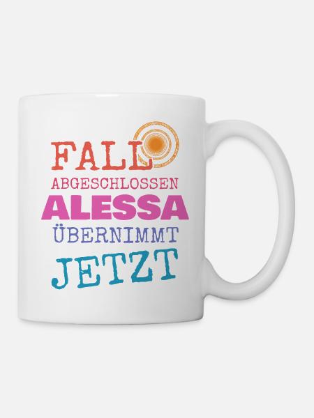 Alessa als Vorname - Tasse - Weiß