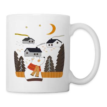 Nordischer Bär im Winter  - Tasse - Weiß - Rechts