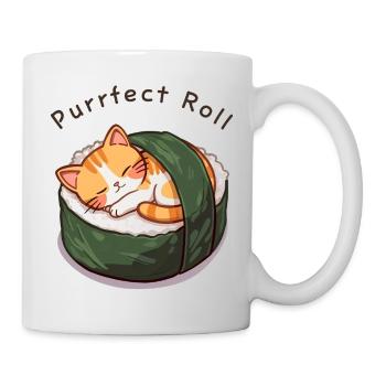 Purrfect Roll – Anime Cat Sushi - Mug blanc - blanc - Droite