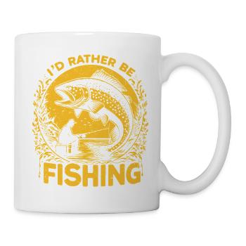 Ich bevorzuge das Angeln - Tasse - Weiß - Rechts