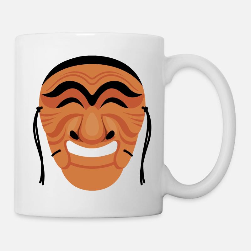 Masque Coréen – Design Traditionnel - Mug blanc - blanc