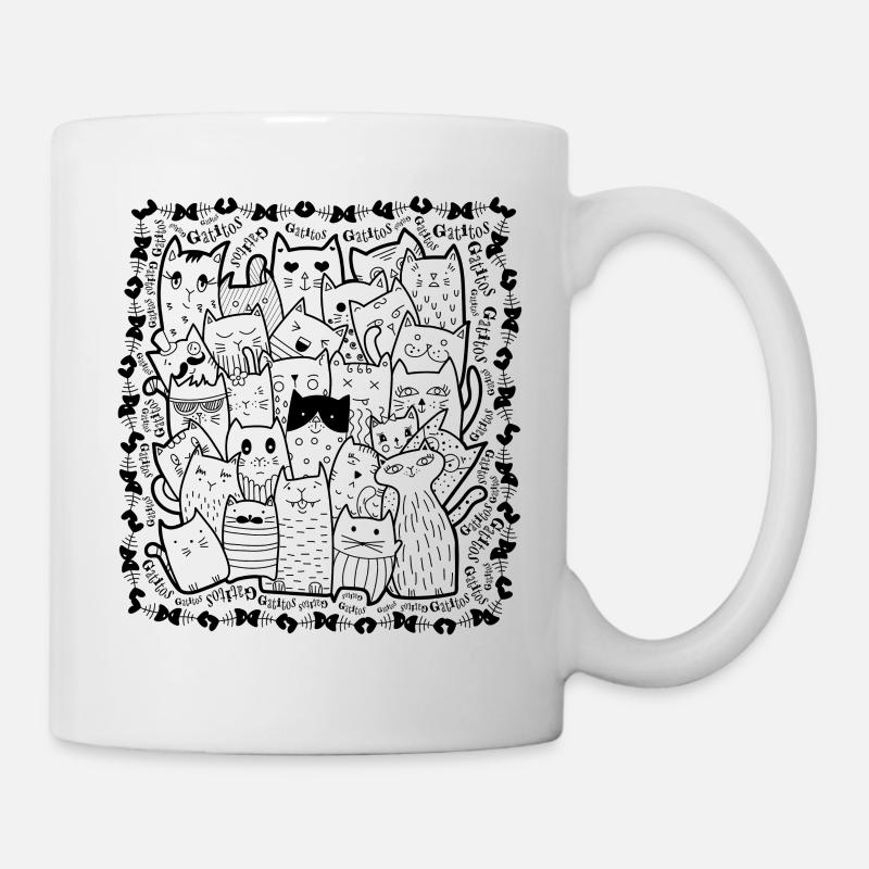 Chats V1N - Mug blanc - blanc