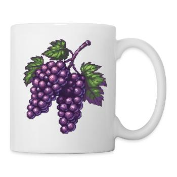Pixel Grapes Violet Pixel Art - Mug - white - Right