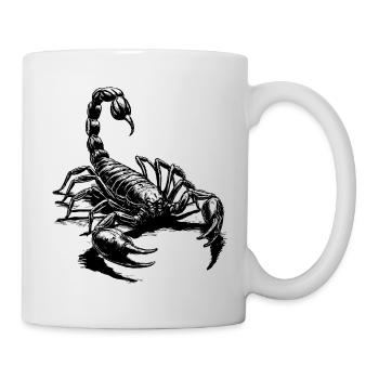 Skorpion schwarz - Tasse - Weiß - Rechts