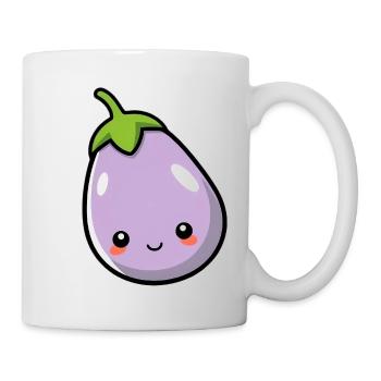 aubergine - Mug blanc - blanc - Droite