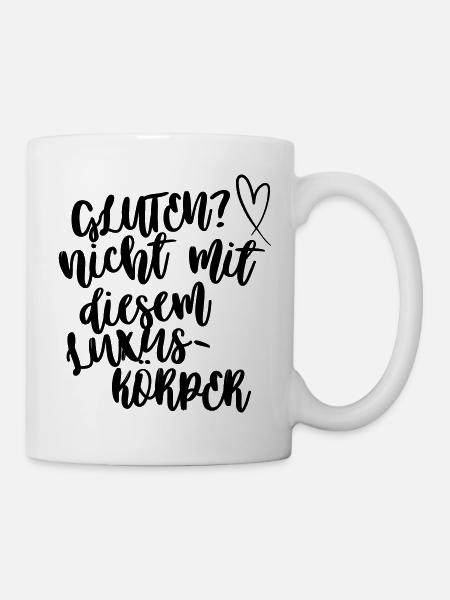 Gluten? Nicht mit diesem Luxuskörper - Tasse - Weiß