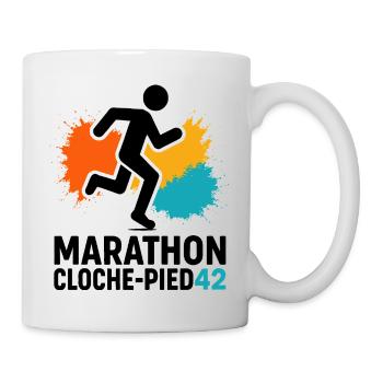 Marathon à cloche-pied ! 42km d'aventure ! - Mug blanc - blanc - Droite
