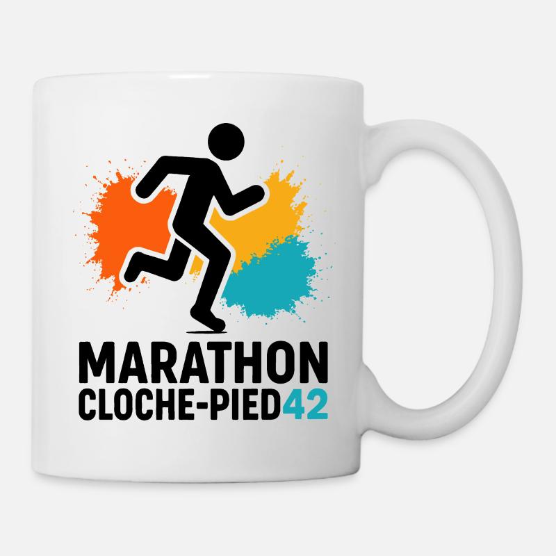 Marathon à cloche-pied ! 42km d'aventure ! - Mug blanc - blanc