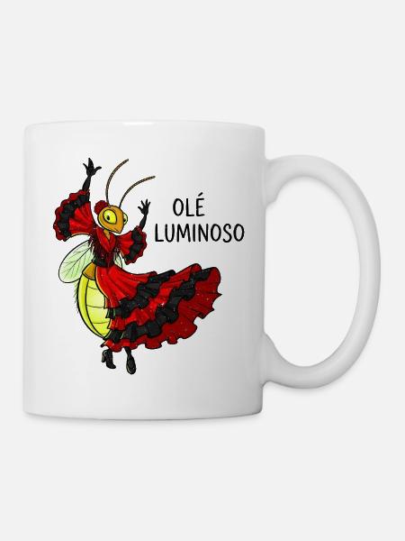 Flamenco Glühwürmchen Tanzkostüm - Tasse - Weiß